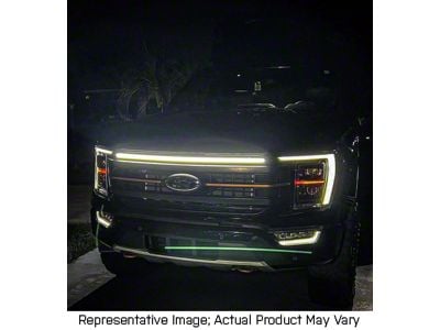 Sick Diesel LED Grille Lights with Plug and Play Harness; Sillver Frame (21-23 F-150 Tremor)