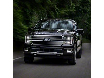 Sick Diesel Top Bar Accent and Bottom LED Grille Lights; Smoked; Black Frame (24-26 F-150 Platinum w/ Black Appearance Package)