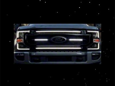 Sick Diesel Center LED Grille Lights; Black Frame (20-22 F-250 Super Duty)