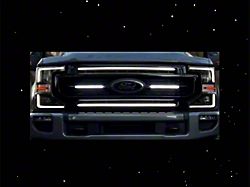 Sick Diesel Center LED Grille Lights; Smoked Lens; Black Frame (20-22 F-250 Super Duty)