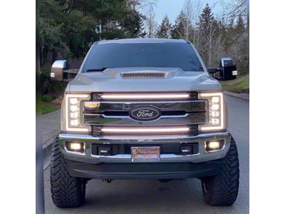 Sick Diesel Ghost LED Grille Lights with Plug and Play Harness (17-19 F-250 Super Duty Lariat, King Ranch, XL, XLT)