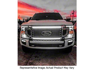 Sick Diesel LED Grille Lights; Black Frame (20-22 F-250 Super Duty Limited)