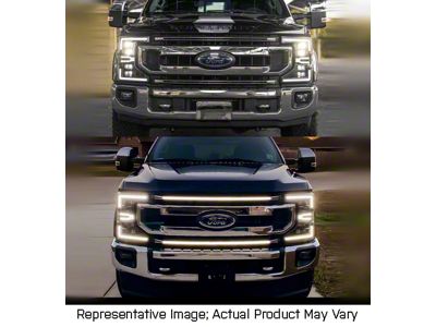 Sick Diesel LED Grille Lights with Plug and Play Harness; Black Frame (2020 F-250 Super Duty King Ranch, Platinum, XLT)