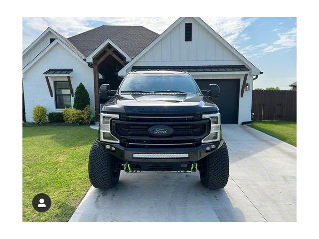 Sick Diesel Non High Flow LED Grille Lights with Plug and Play Harness; Black Frame (21-22 F-250 Super Duty King Ranch, Platinum, XLT)