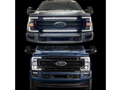 Sick Diesel LED Grille Lights with Plug and Play Harness; Black Frame (20-22 F-350 Super Duty Lariat, XL)