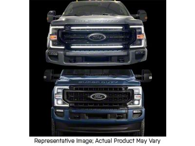 Sick Diesel LED Grille Lights with Plug and Play Harness; Silver Frame (20-22 F-350 Super Duty Lariat, XL)