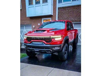 Sick Diesel LED Grille Lights; Black Frame (19-24 RAM 1500 Laramie)