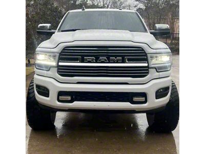 Sick Diesel LED Grille Lights; Silver Frame (19-24 RAM 2500 Laramie)