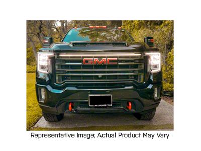 Sick Diesel LED Grille Light Power Bar; Black Frame (20-24 Sierra 2500 HD AT4)