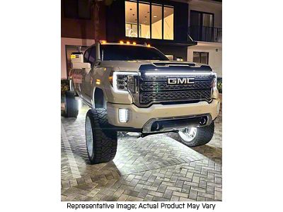 Sick Diesel LED Grille Light Power Bar with Plug and Play Harness; Black Frame (20-25 Sierra 2500 HD Denali)