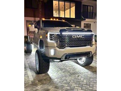 Sick Diesel LED Grille Light Power Bar with Plug and Play Harness; Silver Frame (20-24 Sierra 2500 HD Denali)