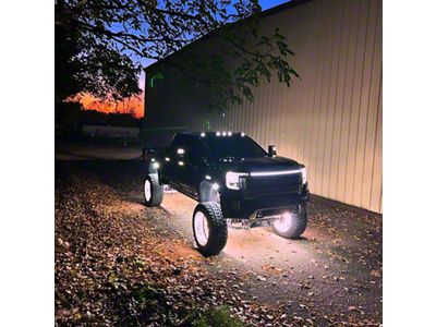 Sick Diesel LED Grille Light Power Bar; Sequential; Black Frame (20-23 Sierra 2500 HD Denali)