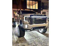 Sick Diesel LED Grille Light Power Bar with Plug and Play Harness; Silver Frame (20-25 Sierra 3500 HD Denali)