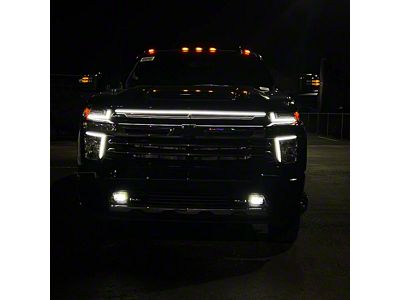 Sick Diesel LED Grille Light Power Bar; Black Frame (21-24 Silverado 2500 HD LT)