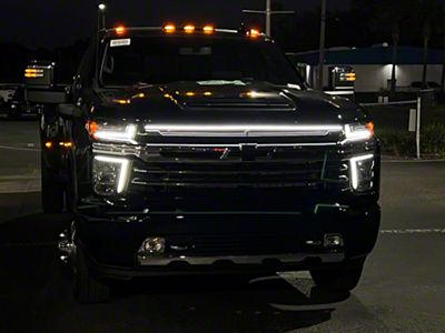 Sick Diesel LED Grille Light Power Bar; Black Frame (20-24 Silverado 2500 HD High Country, LTZ)