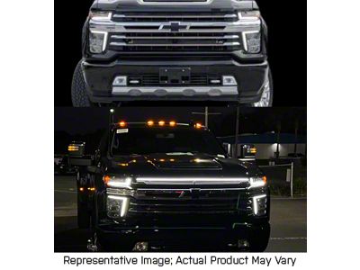 Sick Diesel LED Grille Light Power Bar with Plug and Play Harness; Black Frame (21-24 Silverado 2500 HD LT)