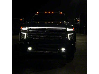 Sick Diesel LED Grille Light Power Bar with Plug and Play Harness; Silver Frame (21-23 Silverado 2500 HD LT)