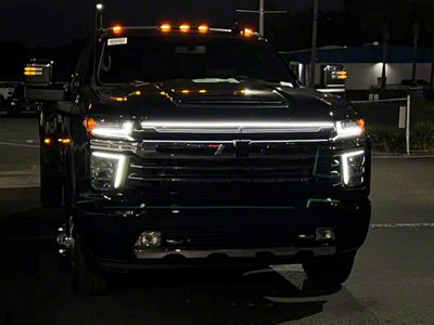 Sick Diesel LED Grille Light Power Bar with Plug and Play Harness; Silver Frame (20-24 Silverado 2500 HD High Country, LTZ)
