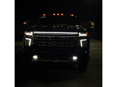 Sick Diesel LED Grille Light Power Bar with Plug and Play Harness; Sequential; Black Frame (21-23 Silverado 2500 HD LT)