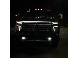 Sick Diesel LED Grille Light Power Bar; Black Frame (21-23 Silverado 3500 HD LT)