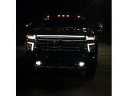 Sick Diesel LED Grille Light Power Bar; Black Frame (21-24 Silverado 3500 HD LT)