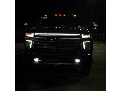 Sick Diesel LED Grille Light Power Bar with Plug and Play Harness; Silver Frame (21-24 Silverado 3500 HD LT)