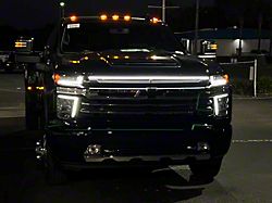 Sick Diesel LED Grille Light Power Bar with Plug and Play Harness; Silver Frame (20-24 Silverado 3500 HD High Country, LTZ)