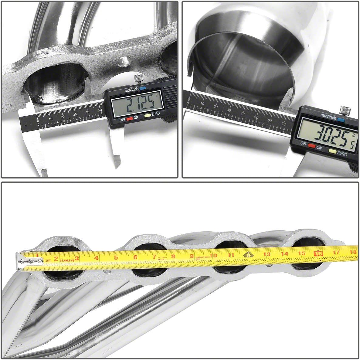 Sierra 1500 17/8Inch Long Tube Headers with YPipe (1418 V8 Sierra