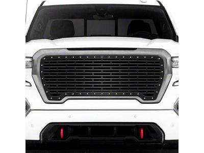 1-Piece Steel Upper Grille Insert; Bricks (19-21 Sierra 1500; 2022 Sierra 1500 Limited)