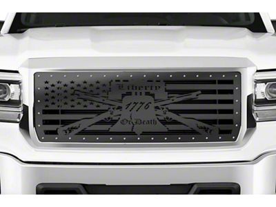 1-Piece Steel Upper Grille Insert; Liberty Or Death (14-15 Sierra 1500)