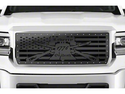 1-Piece Steel Upper Grille Insert; Liberty Or Death (14-15 Sierra 1500)