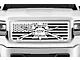 1-Piece Steel Upper Grille Insert; Liberty Or Death with Steel Finish (14-15 Sierra 1500)