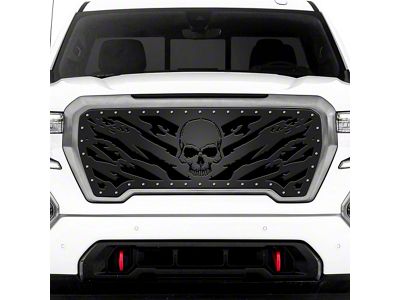 1-Piece Steel Upper Grille Insert; Nightmare (19-21 Sierra 1500; 2022 Sierra 1500 Limited)