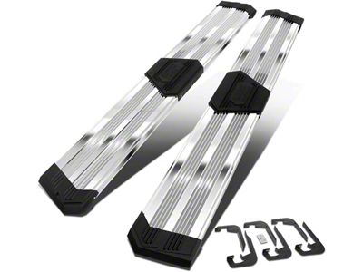 10-Inch Flat Step Bar Running Boards; Chrome (07-18 Sierra 1500 Extended/Double Cab)