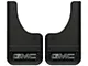 10-Inch x 18-Inch Mud Flaps with Mini GMC Logo; Front or Rear (Universal; Some Adaptation May Be Required)