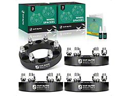 1.25-Inch 6-Lug Wheel Spacers; Black; Set of Four (99-26 Sierra 1500)