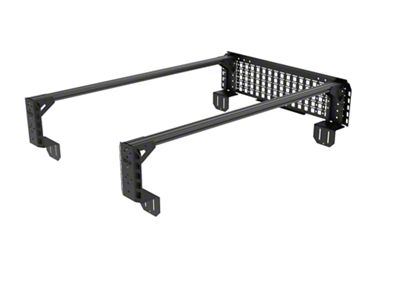 12.50-Inch Truck Bed Rack; Black Bars (07-23 Sierra 1500)