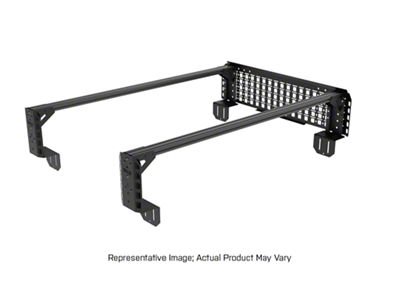 12.50-Inch Truck Bed Rack; Silver Bars (07-23 Sierra 1500)