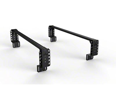 12.50-Inch V2 Truck Bed Rack; Black Bars (07-23 Sierra 1500)