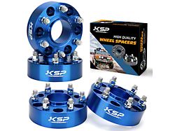 2-Inch Pro Billet Wheel Spacers; Blue (99-24 Sierra 1500)