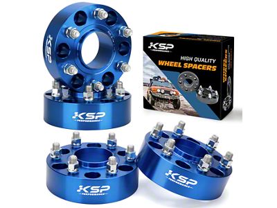 2-Inch Pro Billet Wheel Spacers; Blue (99-24 Sierra 1500)