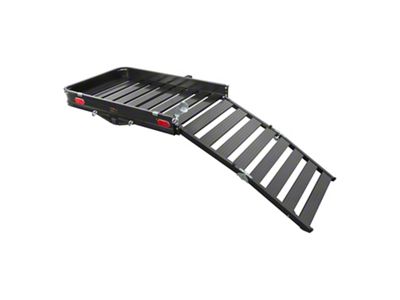 2-Inch Receiver Hitch Cargo Carrier with Ramp; 50-Inch x 30-1/2-Inch (Universal; Some Adaptation May Be Required)
