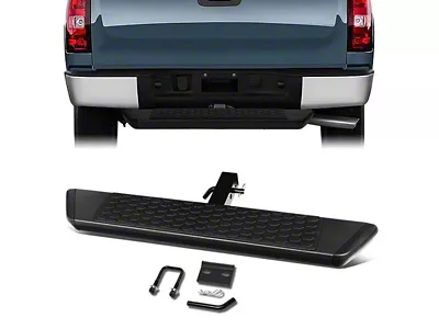 2-Inch Receiver Hitch Flat Step Board; Black (Universal; Some Adaptation May Be Required)