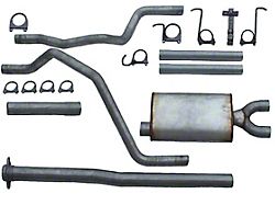 2.50-Inch Aluminized Dual Exhaust System with HVS Welded Muffer; Rear Exit (09-13 6.0L Sierra 1500)