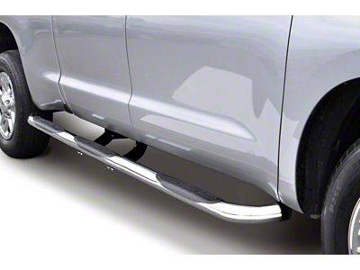 Go Rhino 6000 Series Wheel-to-Wheel Side Step Bars; Polished (04-13 Sierra 1500 Crew Cab w/ 5.80-Foot Box)
