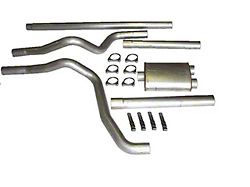 3-Inch Aluminized Dual Exhaust System with HVS Welded Muffer; Rear Exit (99-06 5.3L Sierra 1500)