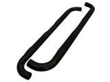 3-Inch Round Side Step Bars; Black (19-25 Sierra 1500 Double Cab)