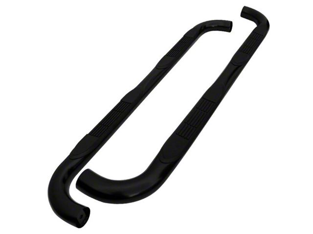 3-Inch Round Side Step Bars; Black (19-24 Sierra 1500 Double Cab)