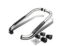 3-Inch Round Side Step Bars; Stainless Steel (99-19 Sierra 1500 Regular Cab)