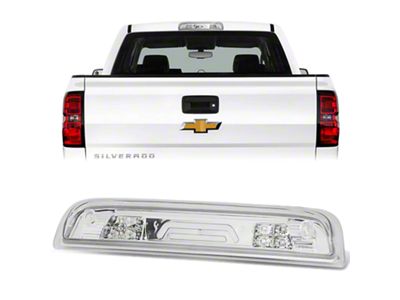 3D LED Third Brake Light; Chrome (14-18 Sierra 1500 w/ Cargo Light)